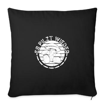 Morel mushrooms It fungus again mushroom hunter - Sofa pillowcase 17,3'' x 17,3'' (45 x 45 cm) - black - Front
