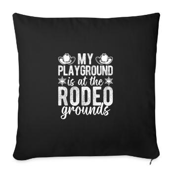 Rodeo Horse Riding My Playground Rodeo Grounds - Sofakissenbezug 45 x 45 cm - Schwarz - Vorne