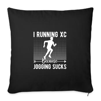 Cross Country Runner Design - XC Coach - Running - Sofa pillowcase 17,3'' x 17,3'' (45 x 45 cm) - black - Front