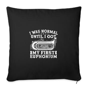 Baryton J’étais normal jusqu’à ce que j’aie mon premier - Housse de coussin décorative 45 x 45 cm - noir - Devant