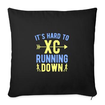 Cadeau de course XC drôle XC Runner Edition - Housse de coussin décorative 45 x 45 cm - noir - Devant