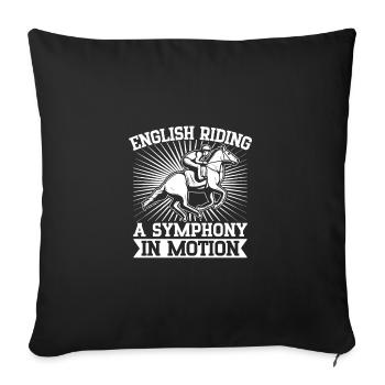 Hobby Horse Rider SYmphony In Motion English - Sofakissenbezug 45 x 45 cm - Schwarz - Vorne