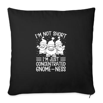 Gnome Costume Men Not Short Just Gnome-Ness Gnome - Sofa pillowcase 17,3'' x 17,3'' (45 x 45 cm) - black - Front