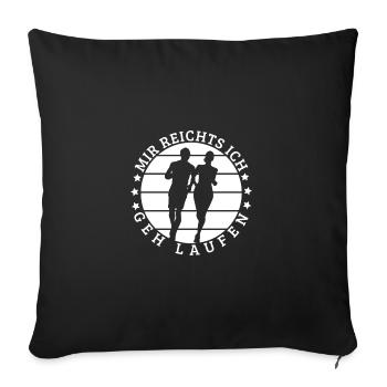 Marathon I've had enough I'm going running Running Gift - Sofa pillowcase 17,3'' x 17,3'' (45 x 45 cm) - black - Front