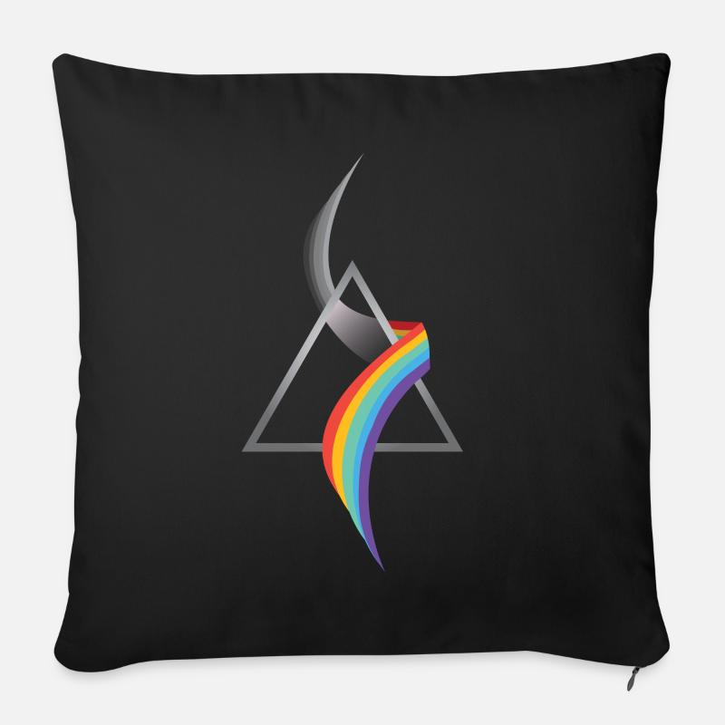 Optik Lichtbrechung - Sofakissenbezug 45 x 45 cm - Schwarz