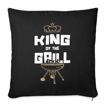 king king grill - Sofa pillowcase 17,3'' x 17,3'' (45 x 45 cm) - black - Front