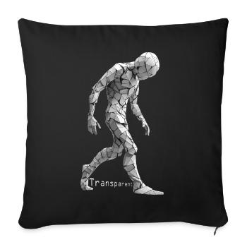 Transparent - Stop Bullying - Sofa pillowcase 17,3'' x 17,3'' (45 x 45 cm) - black - Front