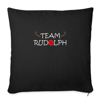 Team Rudolph - Sofakissenbezug 45 x 45 cm - Schwarz - Vorne