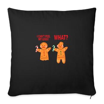 Feel legs baking family winter gift - Sofa pillowcase 17,3'' x 17,3'' (45 x 45 cm) - black - Front