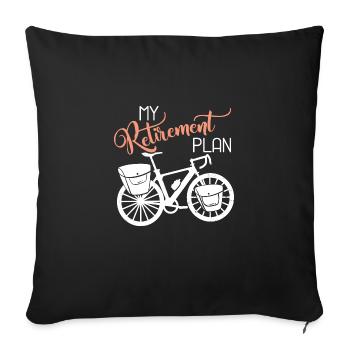 Bike tour Cycling cycling holidays - Sofa pillowcase 17,3'' x 17,3'' (45 x 45 cm) - black - Front