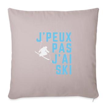 I can't ski - Sofa pillowcase 17,3'' x 17,3'' (45 x 45 cm) - light taupe - Front