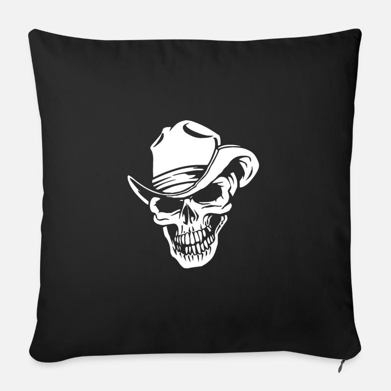 Totenkopf - Sofakissenbezug 45 x 45 cm - Schwarz