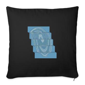 Sourire - Housse de coussin décorative 45 x 45 cm - noir - Devant