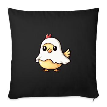 Chicken Halloween Funny Ghost - Sofa pillowcase 17,3'' x 17,3'' (45 x 45 cm) - black - Front