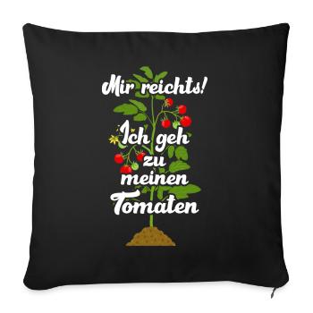 Gehe Zu Tomaten Tomatensorten Gartenfreunde - Sofakissenbezug 45 x 45 cm - Schwarz - Vorne