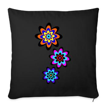Down The Line - Sofa pillowcase 17,3'' x 17,3'' (45 x 45 cm) - black - Front