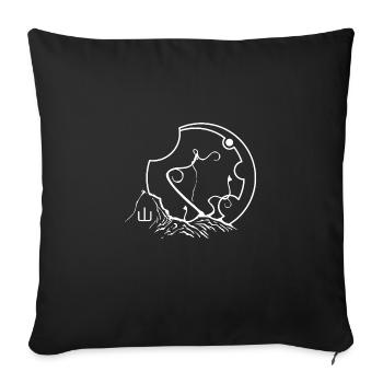 mountain - Sofa pillowcase 17,3'' x 17,3'' (45 x 45 cm) - black - Front