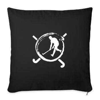 Hockey sur gazon Club de hockey - Housse de coussin décorative 45 x 45 cm - noir - Devant