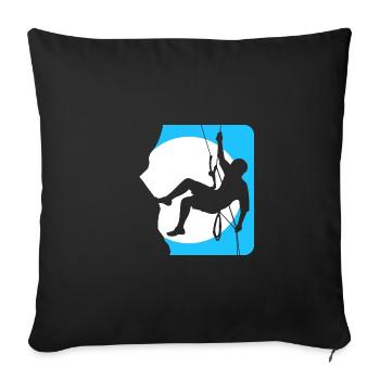 Climbing, mountaineering, rock climbing, north face - Sofa pillowcase 17,3'' x 17,3'' (45 x 45 cm) - black - Front