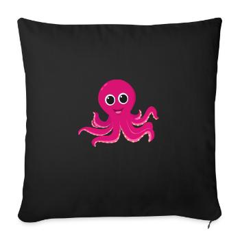 Octopus Octopus Tentacle - Sofa pillowcase 17,3'' x 17,3'' (45 x 45 cm) - black - Front