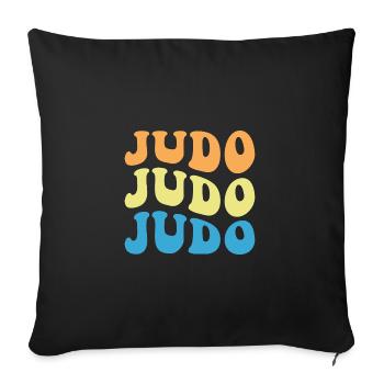 Judo - Housse de coussin décorative 45 x 45 cm - noir - Devant