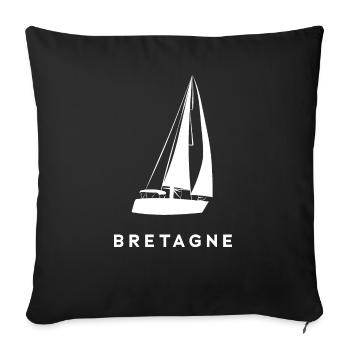 Sailboat Brittany - Sofa pillowcase 17,3'' x 17,3'' (45 x 45 cm) - black - Front