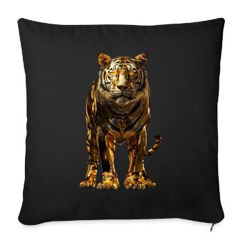 Tiger - Sofa pillowcase 17,3'' x 17,3'' (45 x 45 cm) - black - Front