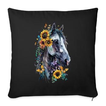 Appaloosa - Housse de coussin décorative 45 x 45 cm - noir - Devant
