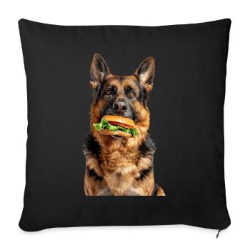 Berger allemand - Housse de coussin décorative 45 x 45 cm - noir - Devant