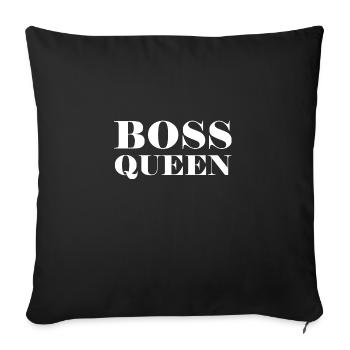 Boss Queen Gift Lady - Sofa pillowcase 17,3'' x 17,3'' (45 x 45 cm) - black - Front