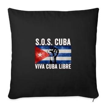 Viva Cuba Libre SOS Cuba - Sofakissenbezug 45 x 45 cm - Schwarz - Vorne