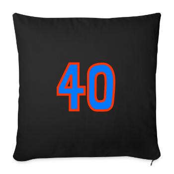 40. 40 YEARS. 40th ANNIVERSARY. 40 YEARS ANNIVERSARY. - Sofa pillowcase 17,3'' x 17,3'' (45 x 45 cm) - black - Front