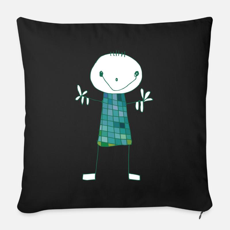 Emerald Alfred - Sofakissenbezug 45 x 45 cm - Schwarz