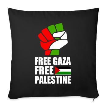 Free gaza Free palestine - Sofa pillowcase 17,3'' x 17,3'' (45 x 45 cm) - black - Front