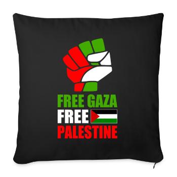 Free gaza Free palestine - Sofa pillowcase 17,3'' x 17,3'' (45 x 45 cm) - black - Front