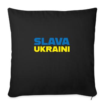 Slava Ukraini No War Frieden Peace - Sofa pillowcase 17,3'' x 17,3'' (45 x 45 cm) - black - Front