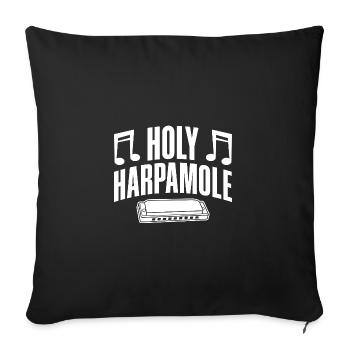 Harmonica Musican Holy Harpamole Harmonica - Sofakissenbezug 45 x 45 cm - Schwarz - Vorne