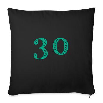 30 YEARS. 30th ANNIVERSARY. ANNIVERSARY 30 YEARS. 30 - Sofa pillowcase 17,3'' x 17,3'' (45 x 45 cm) - black - Front