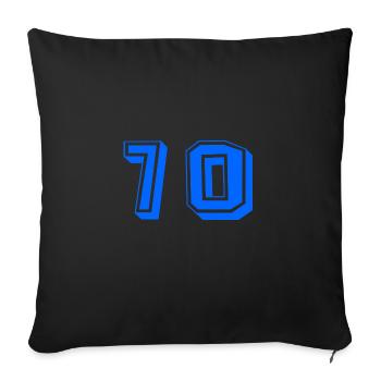 70 JAHRE. 70-jähriges JUBILÄUM. JUBILÄUM 70 JAHRE. 70 - Sofakissenbezug 45 x 45 cm - Schwarz - Vorne