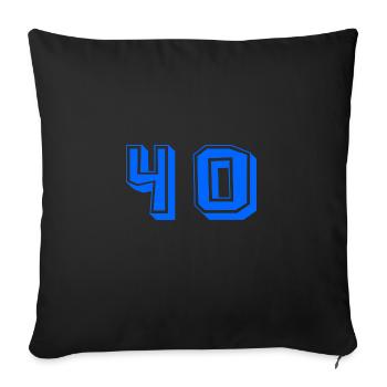 40 YEARS. 40th ANNIVERSARY. ANNIVERSARY 40 YEARS. 40 - Sofa pillowcase 17,3'' x 17,3'' (45 x 45 cm) - black - Front