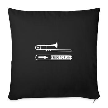 Slide to play Jazz Musique Musique Cadeau - Housse de coussin décorative 45 x 45 cm - noir - Devant