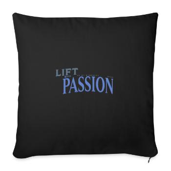 Soulever avec passion - Housse de coussin décorative 45 x 45 cm - noir - Devant