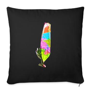 Bunter Windsurfer - Housse de coussin décorative 45 x 45 cm - noir - Devant