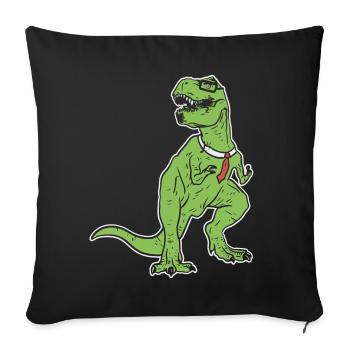 Tyrannosaurus Nerd - Dinosaur T-Rex Archéologie - Housse de coussin décorative 45 x 45 cm - noir - Devant