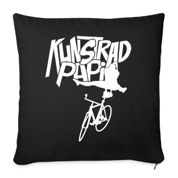 Cyclisme artistique, cyclisme artistique, vélo en salle - Housse de coussin décorative 45 x 45 cm - noir - Devant