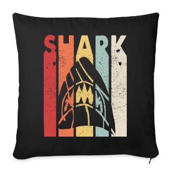 Shark Great White Shark Sea Underwater Diving Whale Shark - Sofa pillowcase 17,3'' x 17,3'' (45 x 45 cm) - black - Front