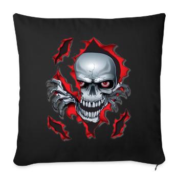 Skull - Sofa pillowcase 17,3'' x 17,3'' (45 x 45 cm) - black - Front