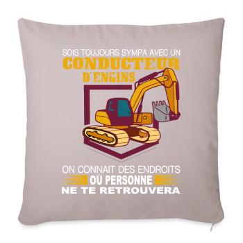 Driver of shirts - Sofa pillowcase 17,3'' x 17,3'' (45 x 45 cm) - light taupe - Front