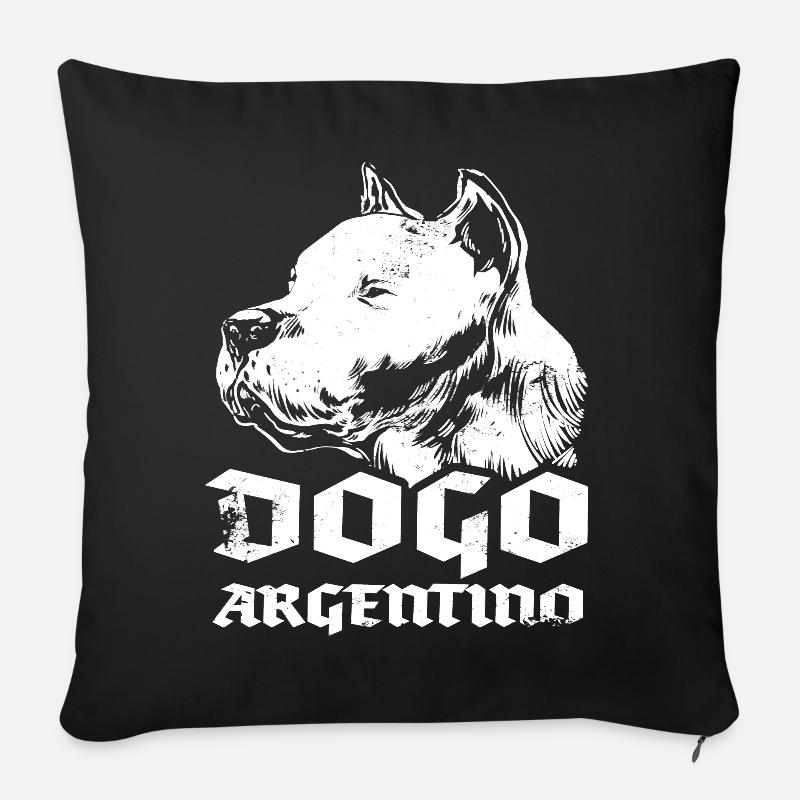 Dogo Argentino - Sofakissenbezug 45 x 45 cm - Schwarz