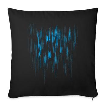 Background Abstract / BLUE - Sofa pillowcase 17,3'' x 17,3'' (45 x 45 cm) - black - Front